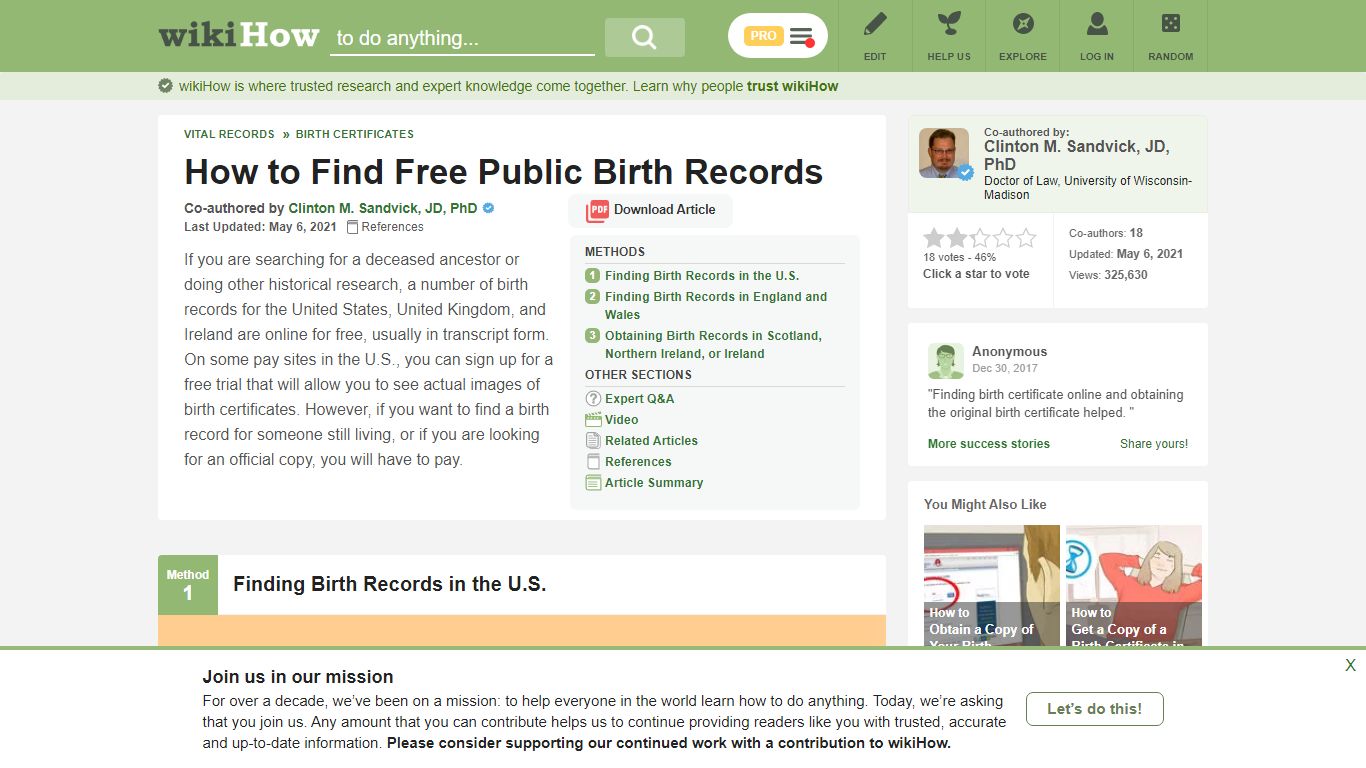 3 Ways to Find Free Public Birth Records - wikiHow